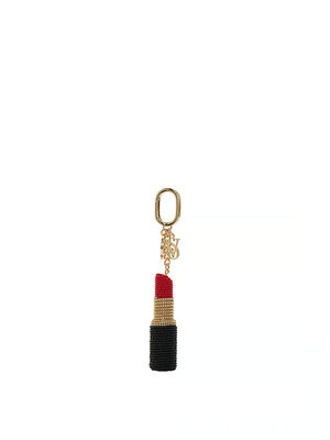 Beaded Lipstick Bag Charm Keychain