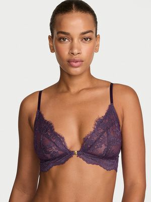 Lace Unlined Front-Close Bralette