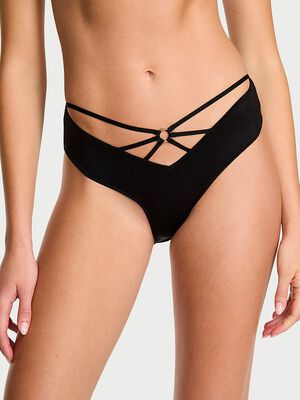 Strappy Ring Hardware Open-Back Cheeky Panty,  Strappy Ring Hardware Open-Back Cheeky Panty