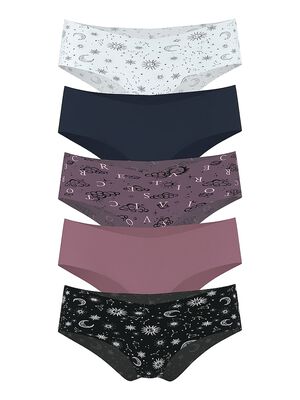 5-Pack No-Show Cheeky Panties,  5-Pack No-Show Cheeky Panties