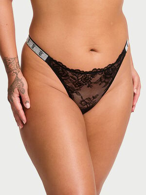 Sunset Ombre Shine Strap Rose Lace Panty