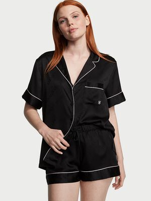 Satin Short Pajama Set,  Satin Short Pajama Set