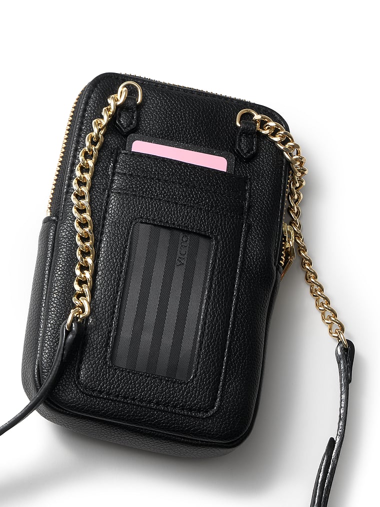 Quilted Phone Crossbody Chain Bag image number null