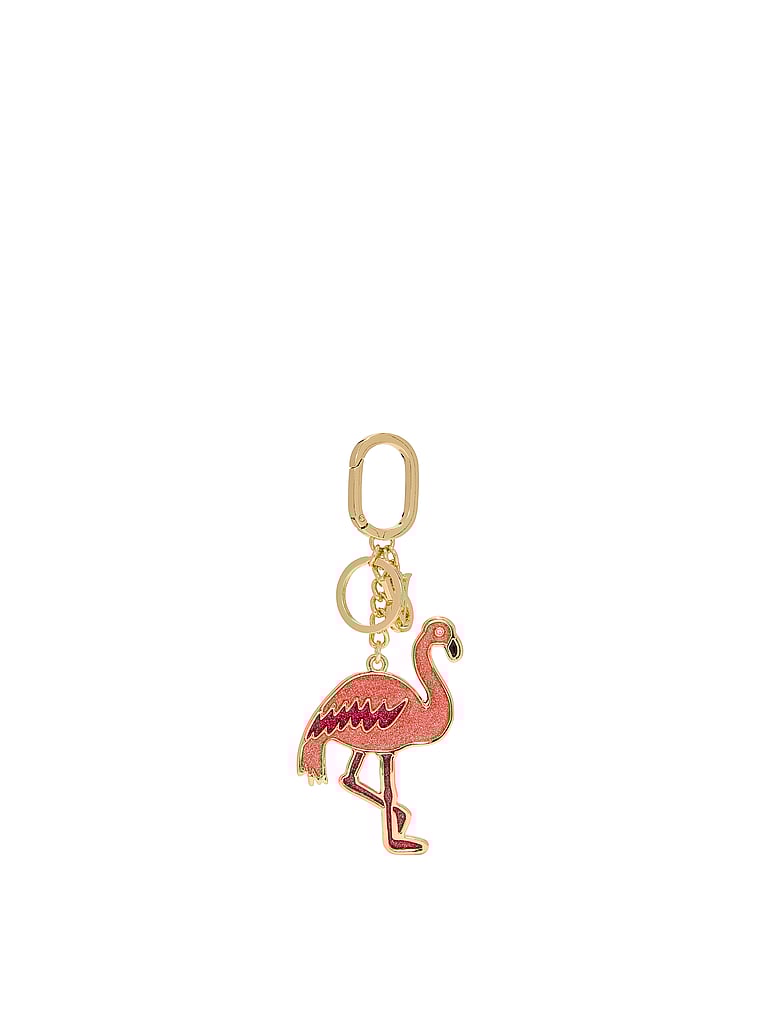 Flamingo Bag Charm Keychain image number null