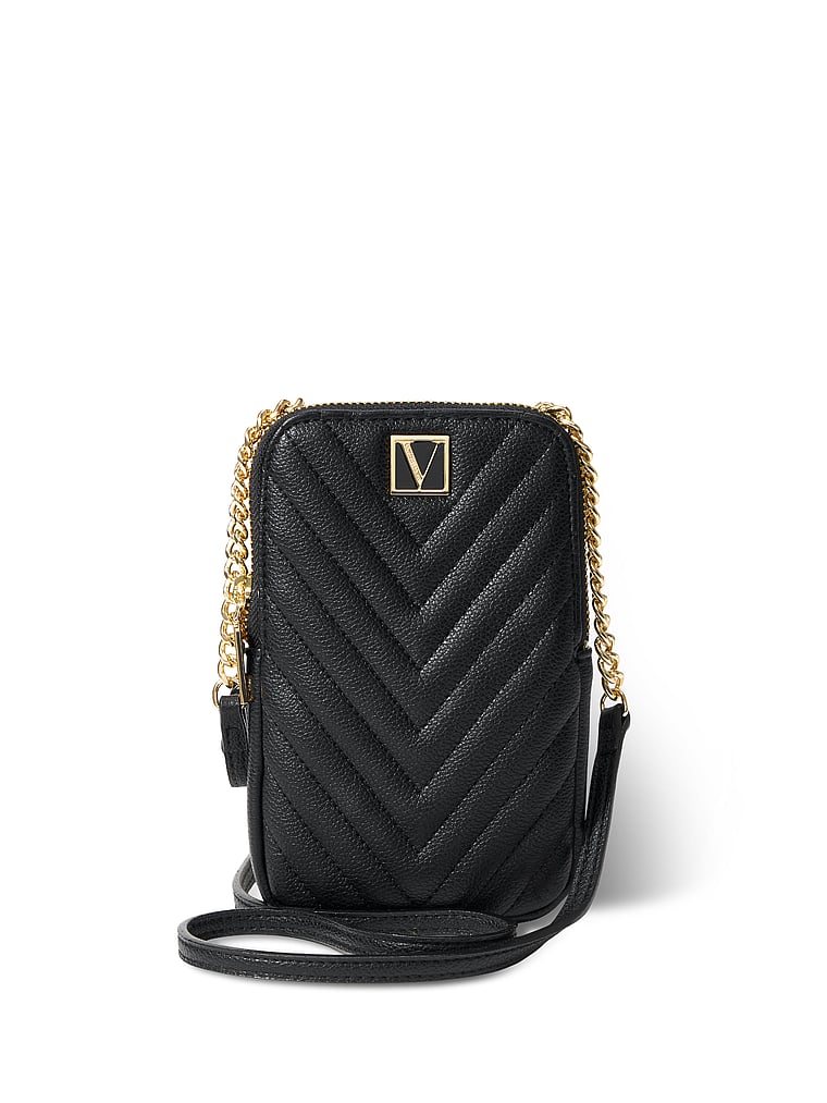 Quilted Phone Crossbody Chain Bag image number null
