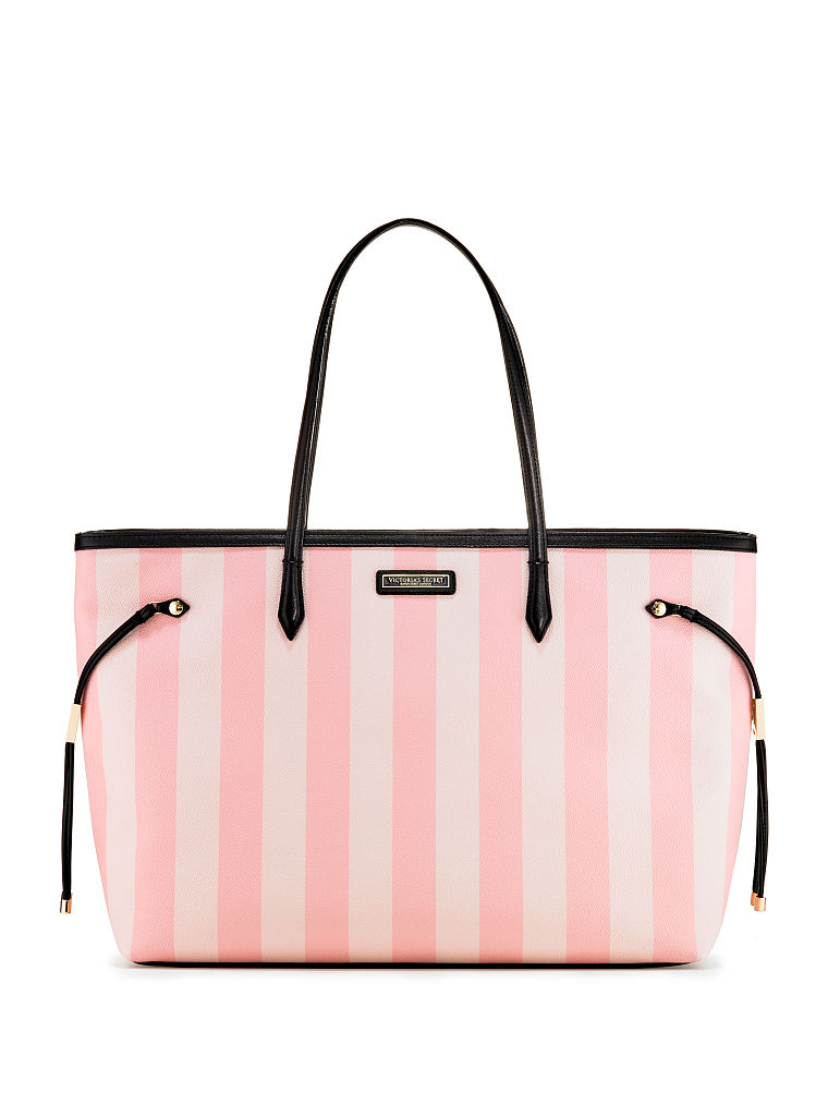 New Victoria's Secret Pink White Striped Oversized Tote Bag 2023 -SHIPS FREE