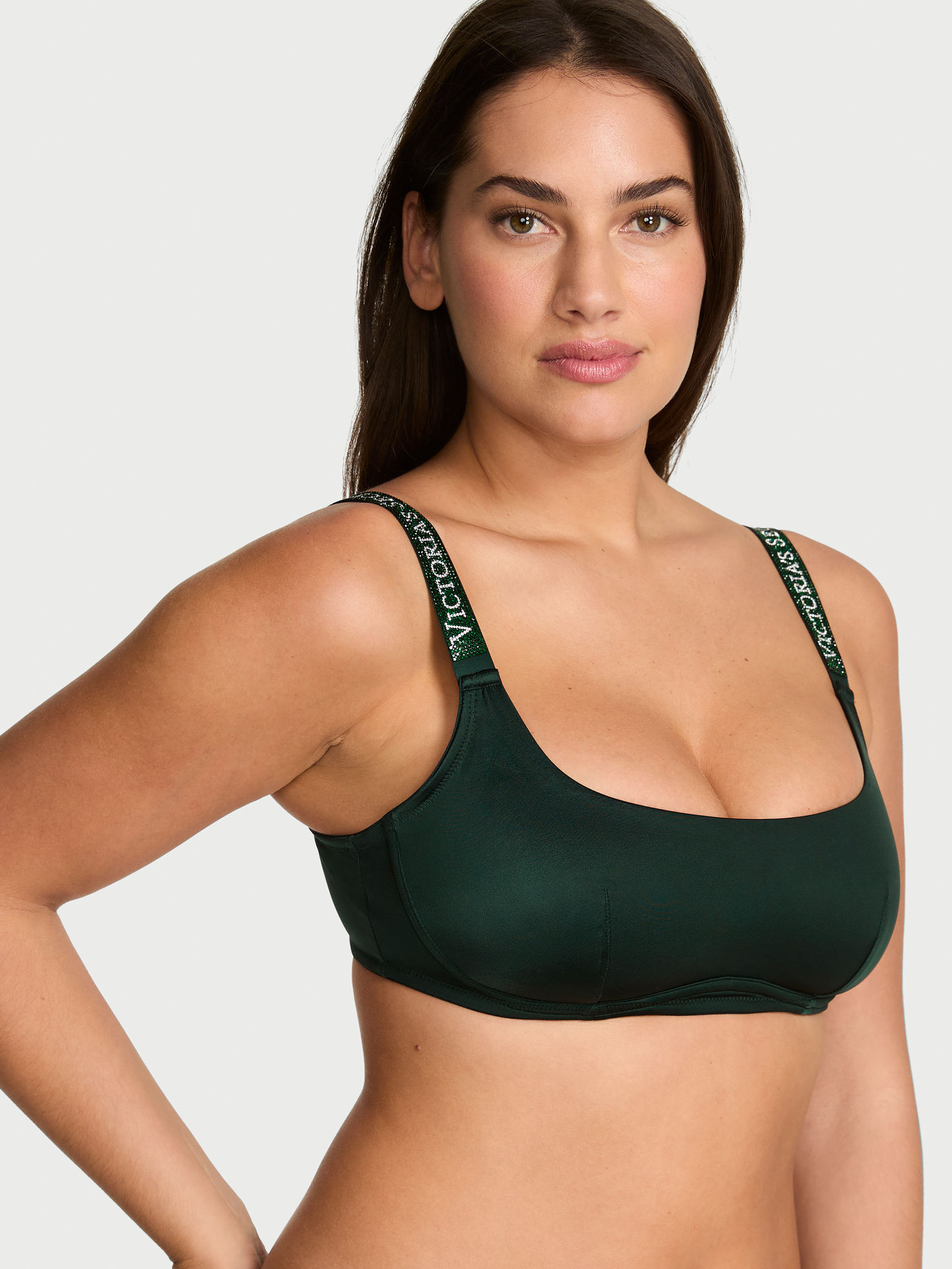 Shine Strap Scoop Bralette image number null