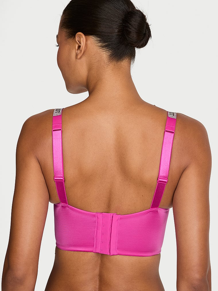 Logo Shine Strap Smooth Longline Demi Bra image number null