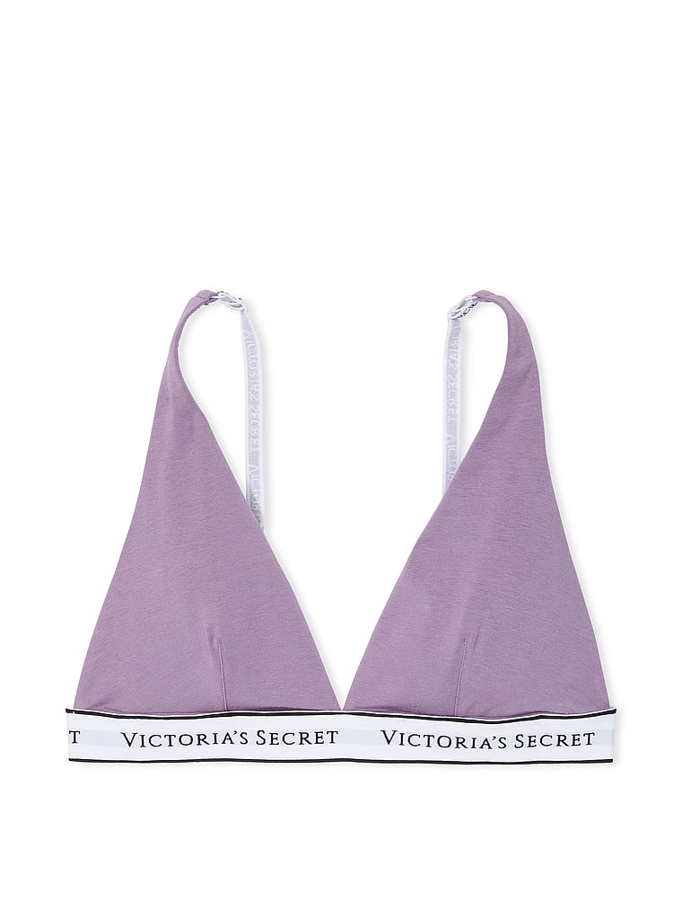 Wireless Cotton Plunge Bralette image number null