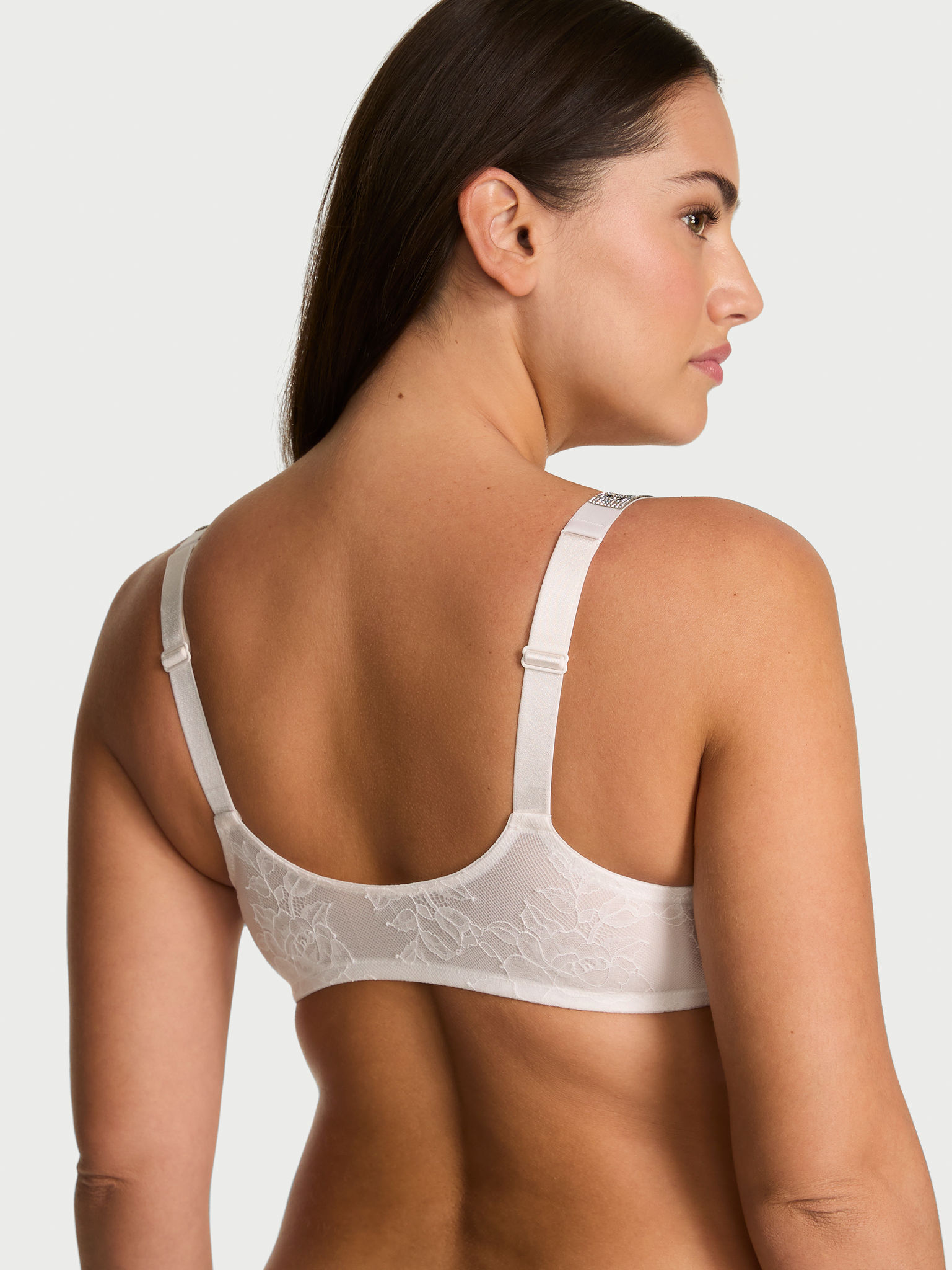 Shine Strap Lace Scoop Bralette image number null