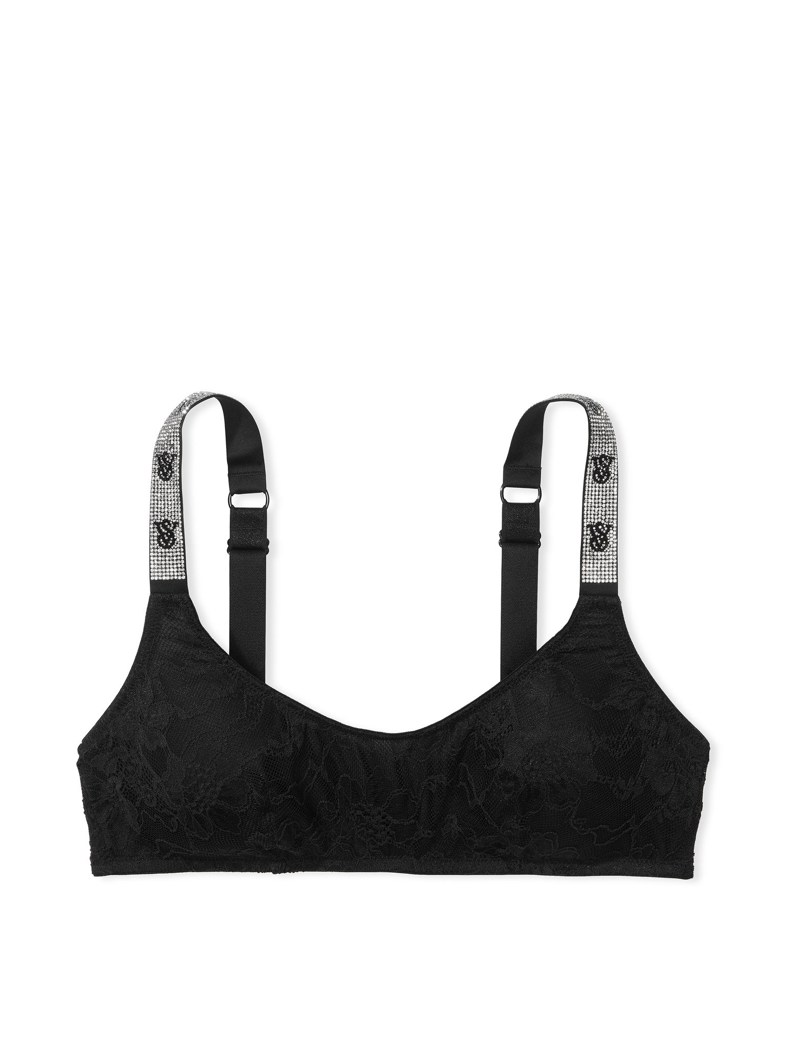 Buy Shine Strap Lace Scoop Bralette