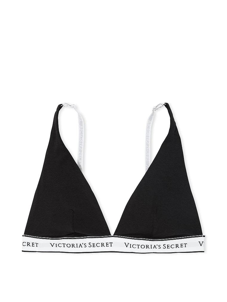 Wireless Cotton Plunge Bralette image number null