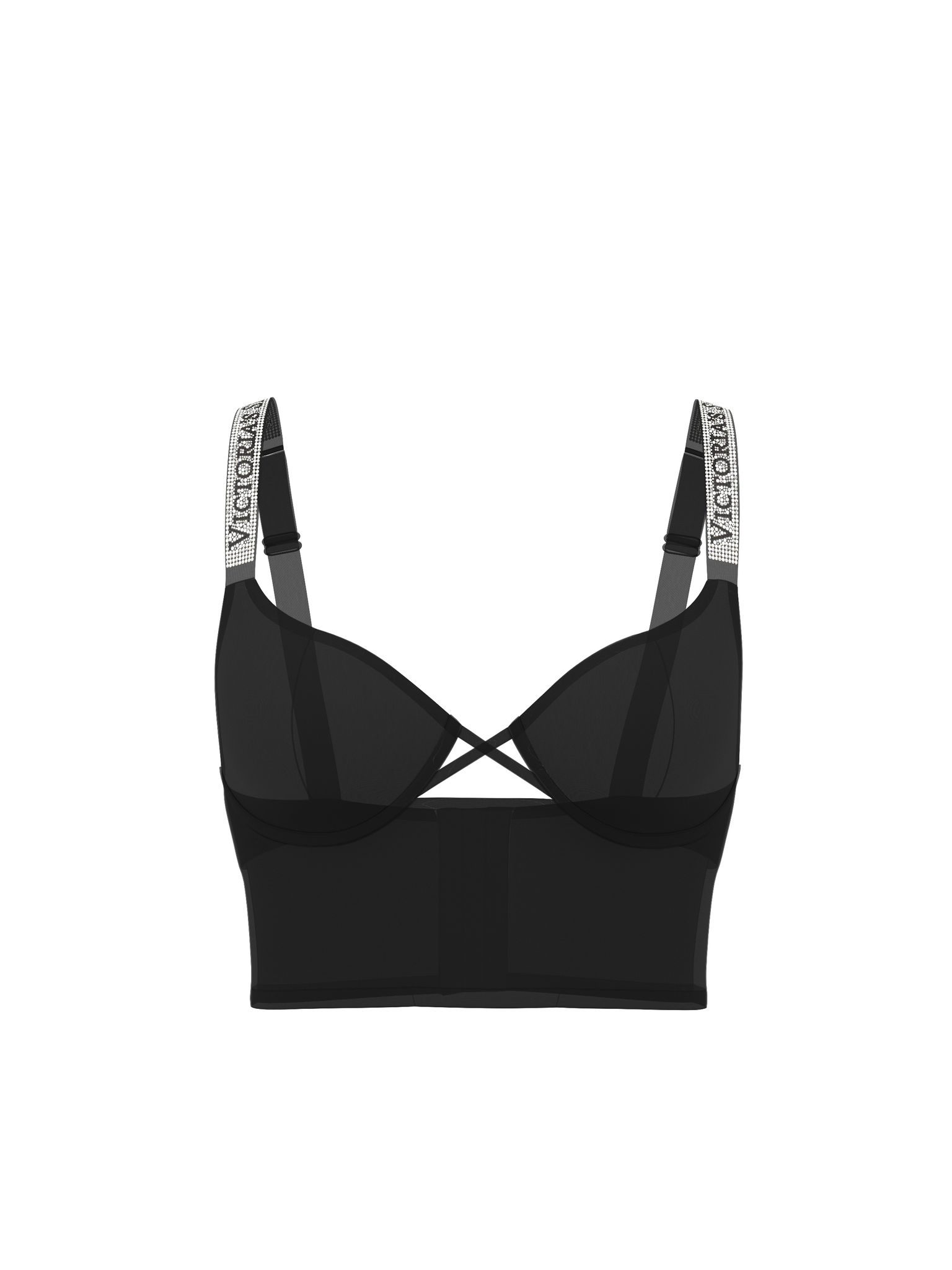 Logo Shine Strap Smooth Longline Demi Bra image number null