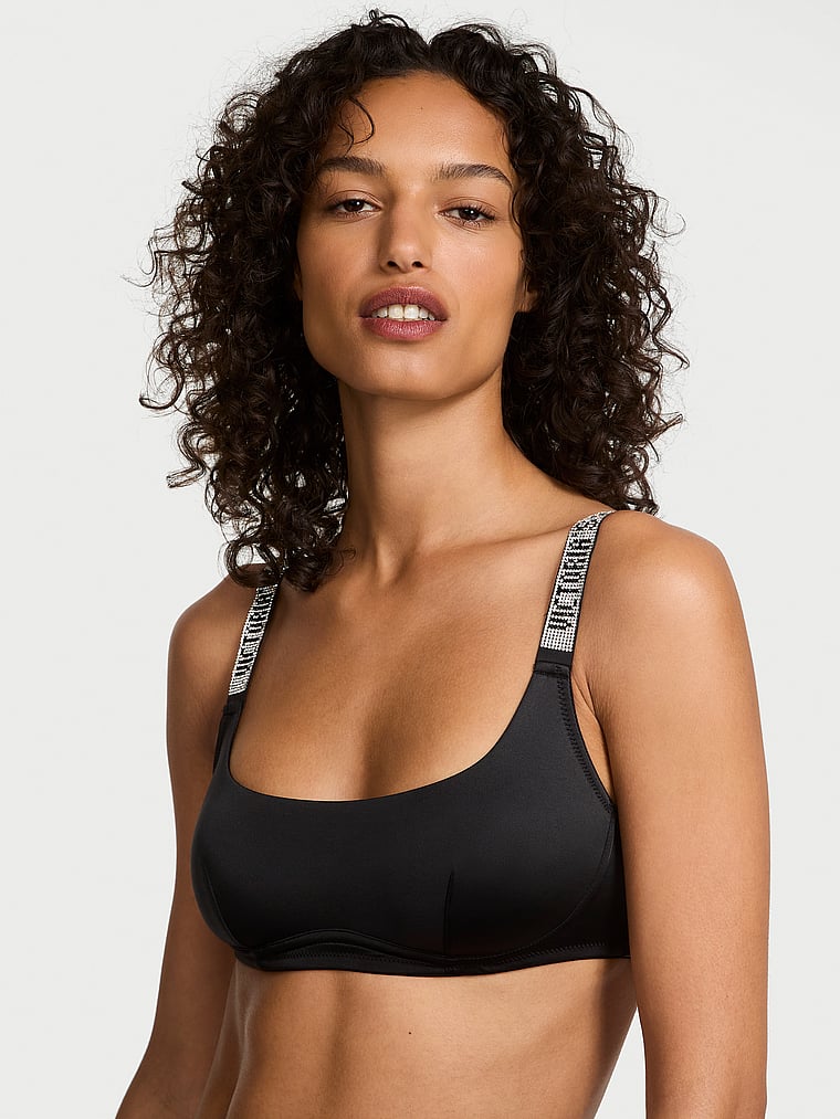 Shine Strap Scoop Bralette image number null
