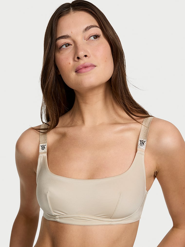 Shine Strap Scoop Bralette image number null