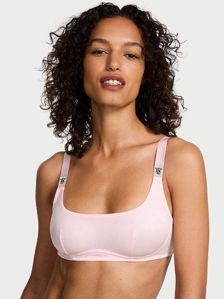 Shine Strap Scoop Bralette image number null