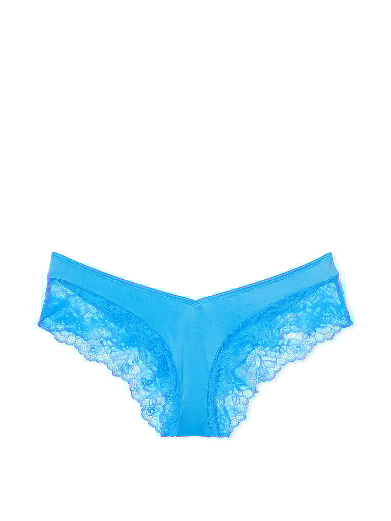 Rose Lace-Trim High-Leg Cheeky Panty image number null