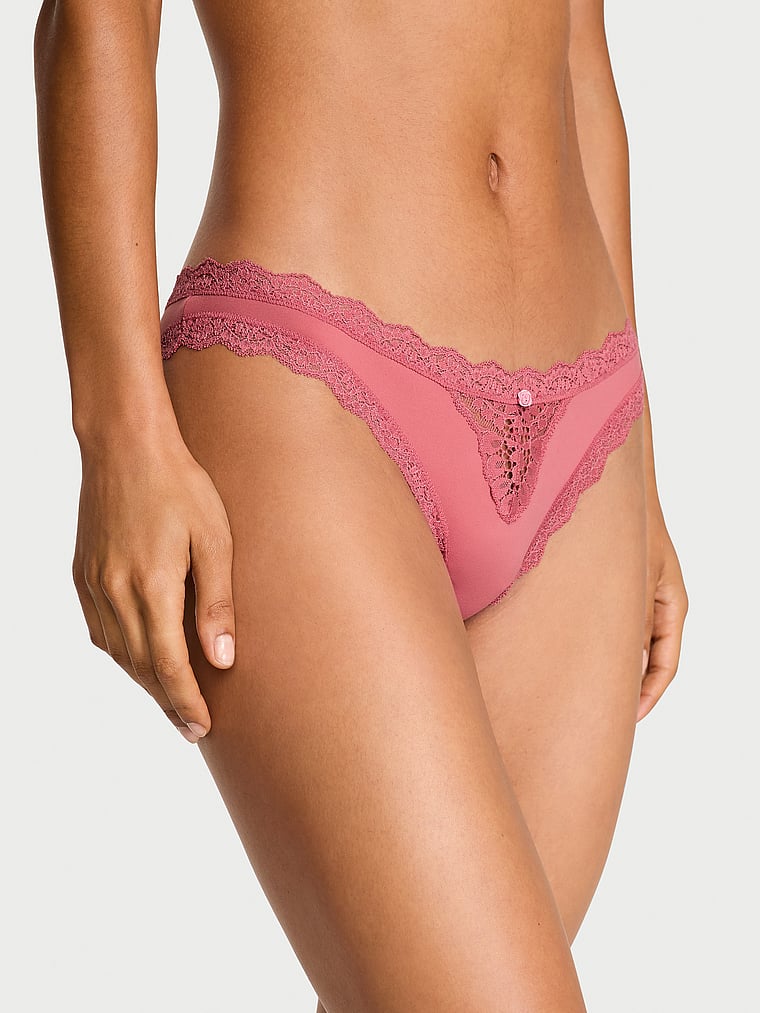 Lace-Trim Bikini Panty image number null