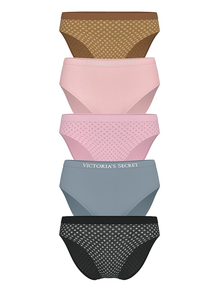 5-Pack Seamless High-Leg Brief Panties image number null