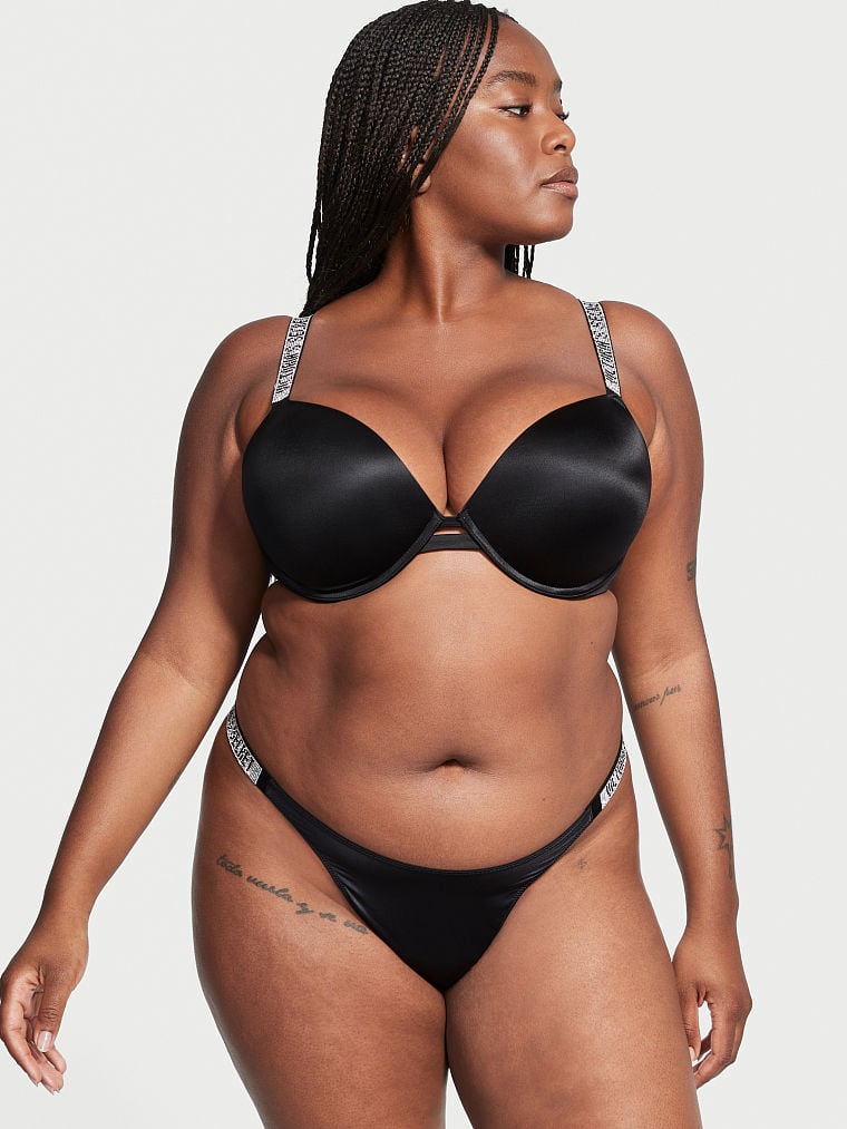 Logo Shine Strap Thong Panty image number null