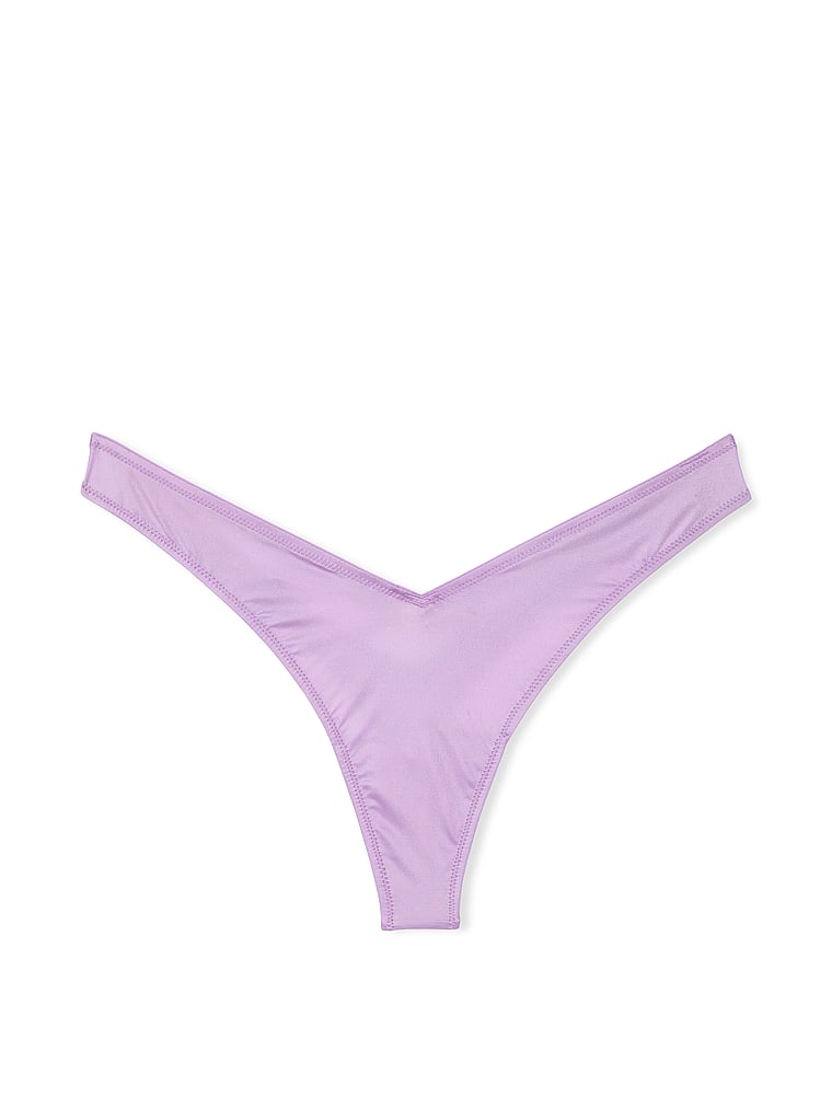 Smooth Strappy-Back High-Leg Thong Panty image number null
