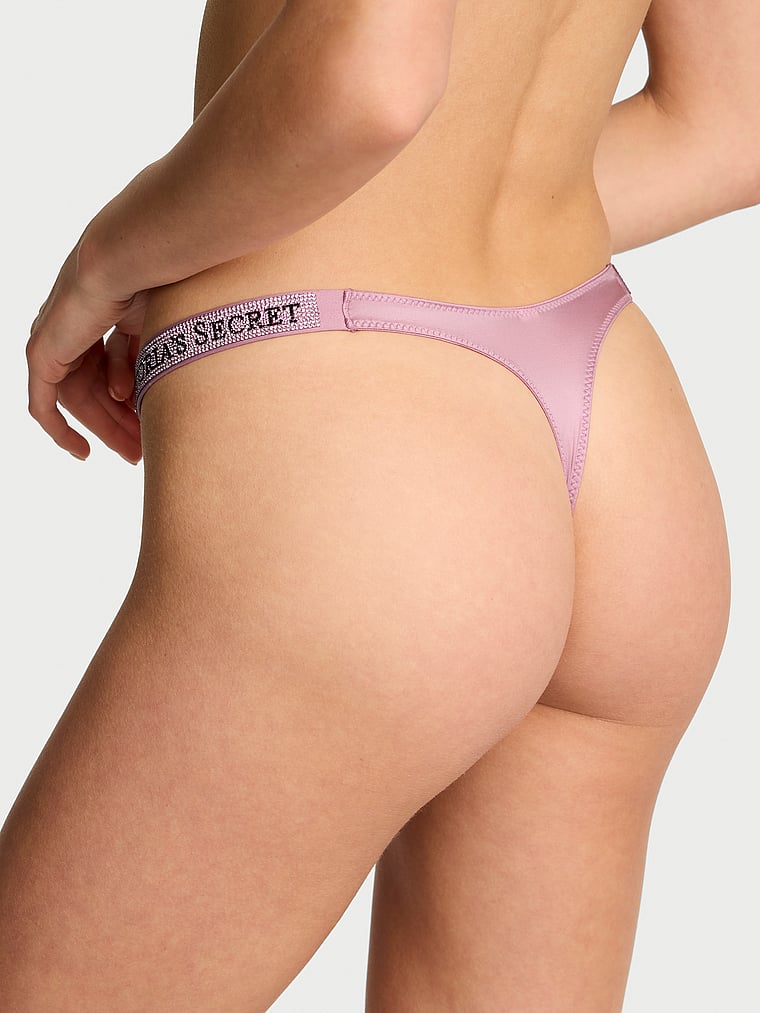 Shine Strap Thong Panty image number null