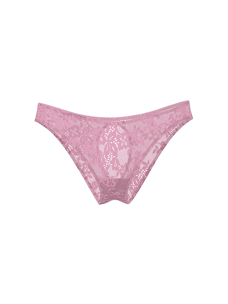 Twinkle Butterfly Lace Open-Back Brazilian Panty image number null