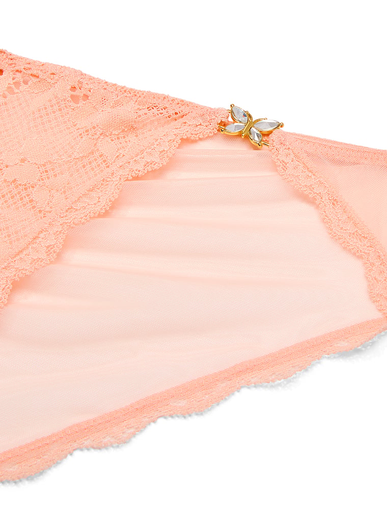 Twinkle Butterfly Lace & Mesh Bikini Panty image number null