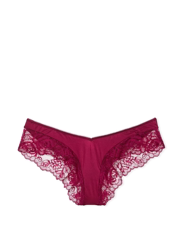Rose Lace-Trim High-Leg Cheeky Panty image number null