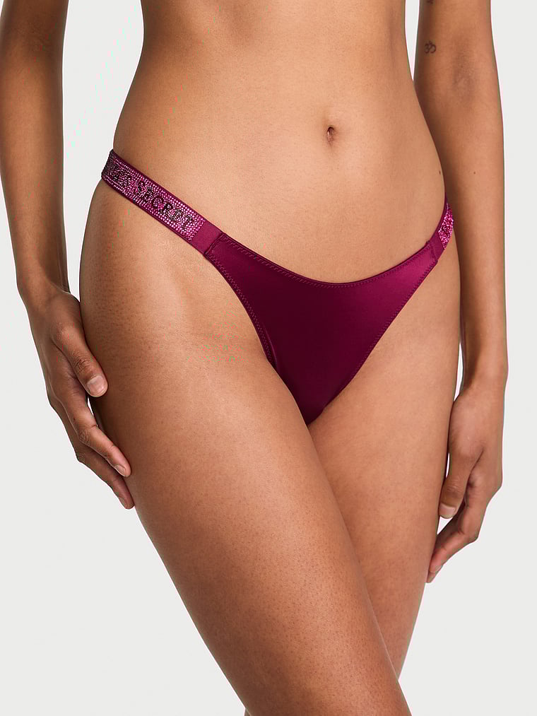 Logo Shine Strap Thong Panty image number null