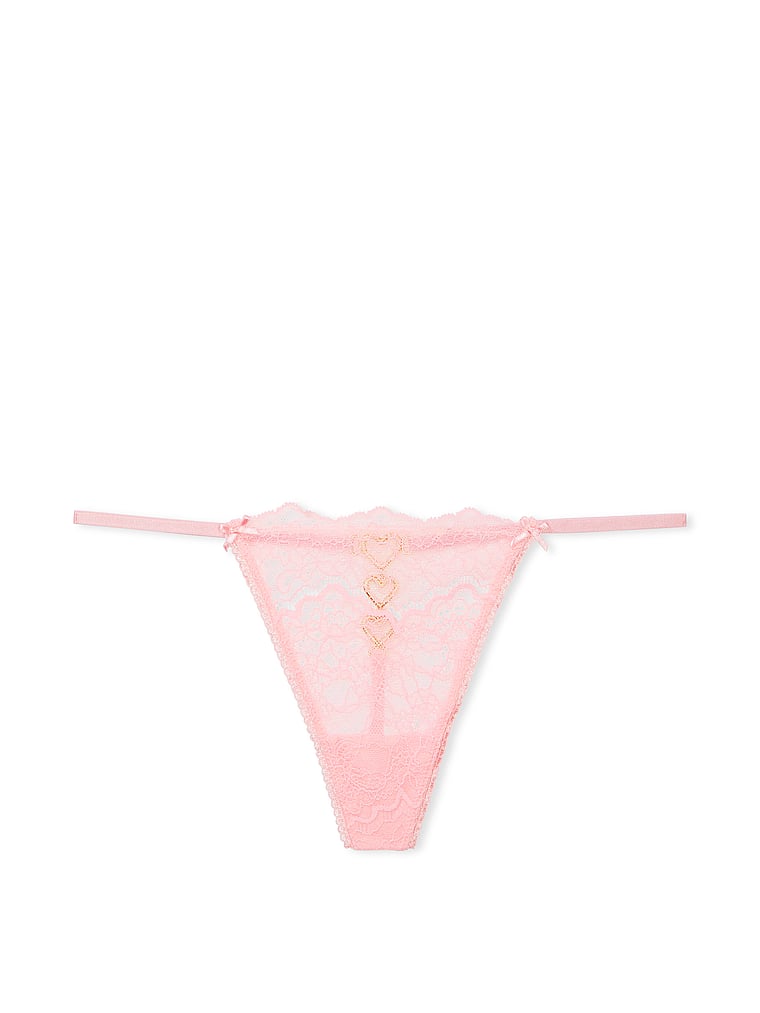 Shine Heartware Lace V-String Panty image number null