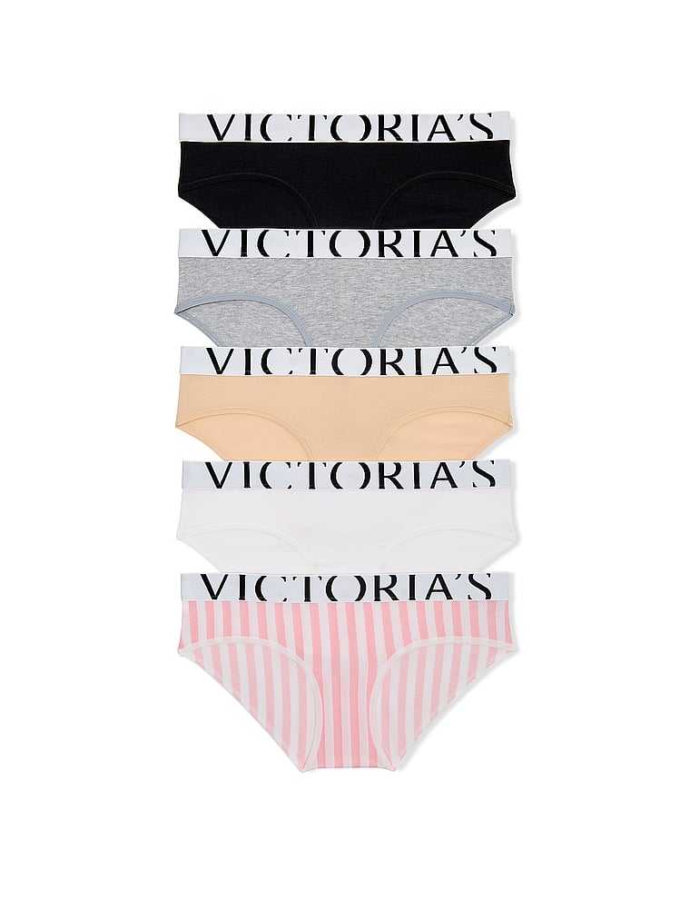 5-Pack Exploded Logo Cotton Hiphugger Panties image number null