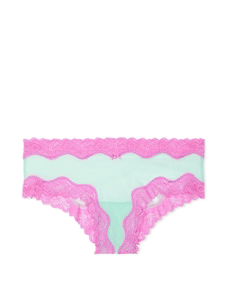 Tease Mesh Lace-Trim Cheeky Panty image number null