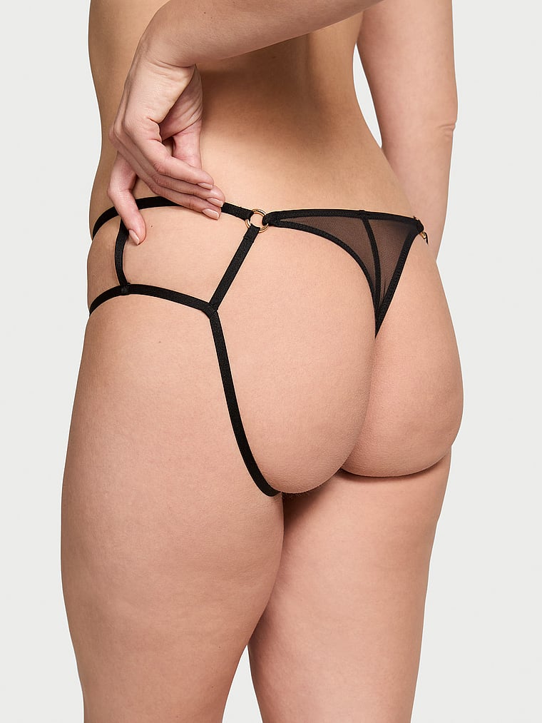 Strappy Hardware High-Leg Cheeky Panty image number null