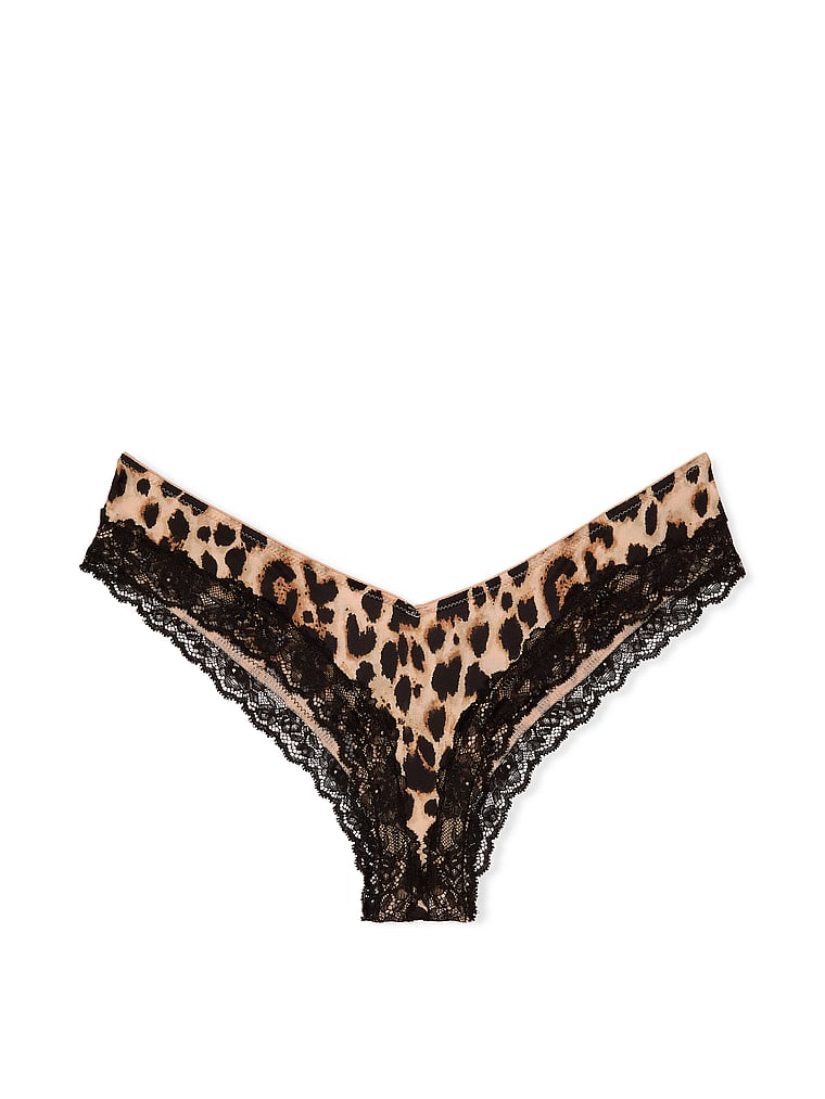 Lace-Trim High-Leg Cheeky Panty image number null