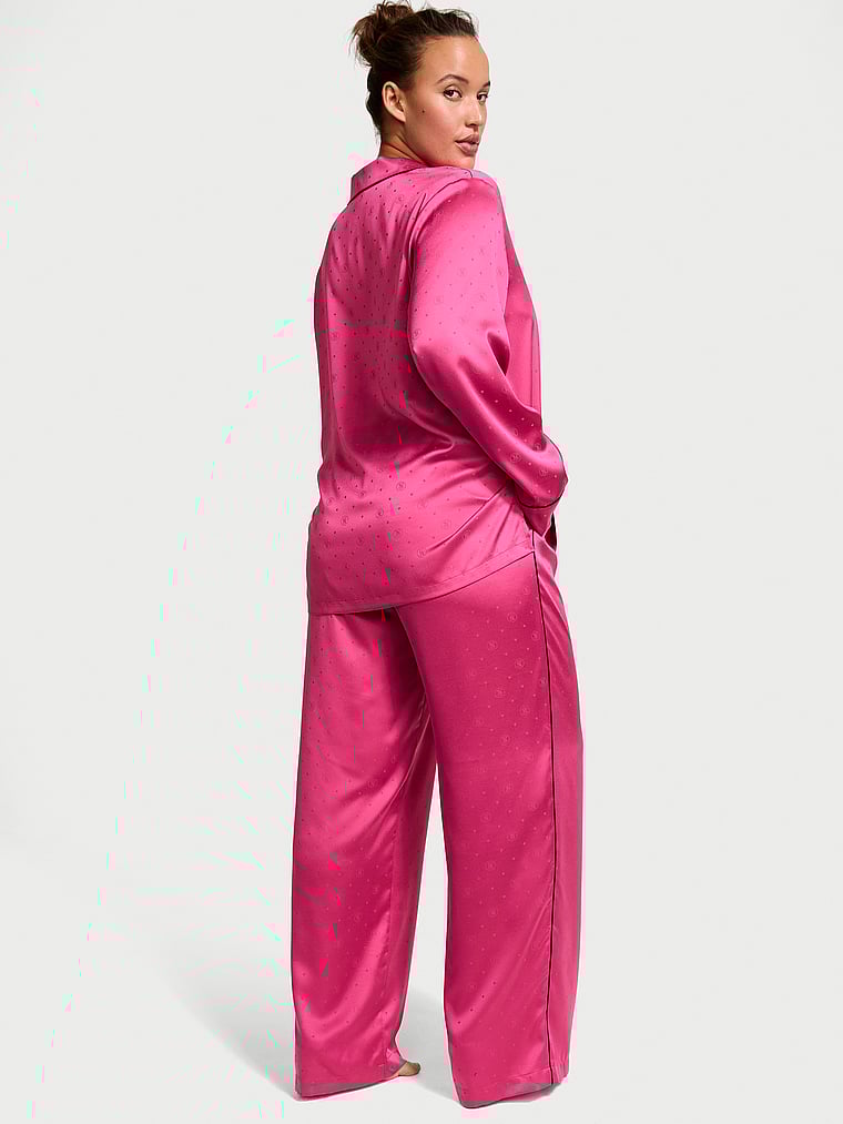 Satin Long Pajama Set image number null