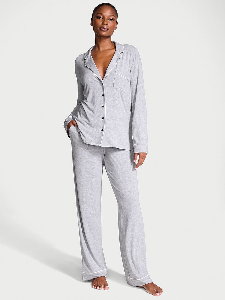 Modal Soft Long Pajama Set image number null