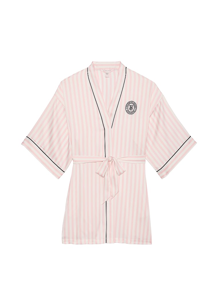 Victoria's Secret Fashion Show '24 Glazed Satin Short Robe image number null