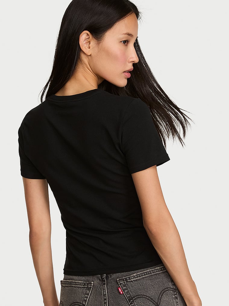 Stretch Cotton Fitted Tee image number null