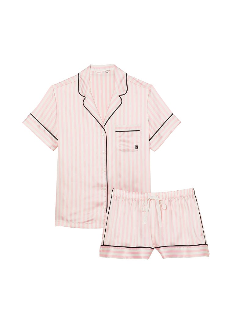 Satin Short Pajama Set image number null