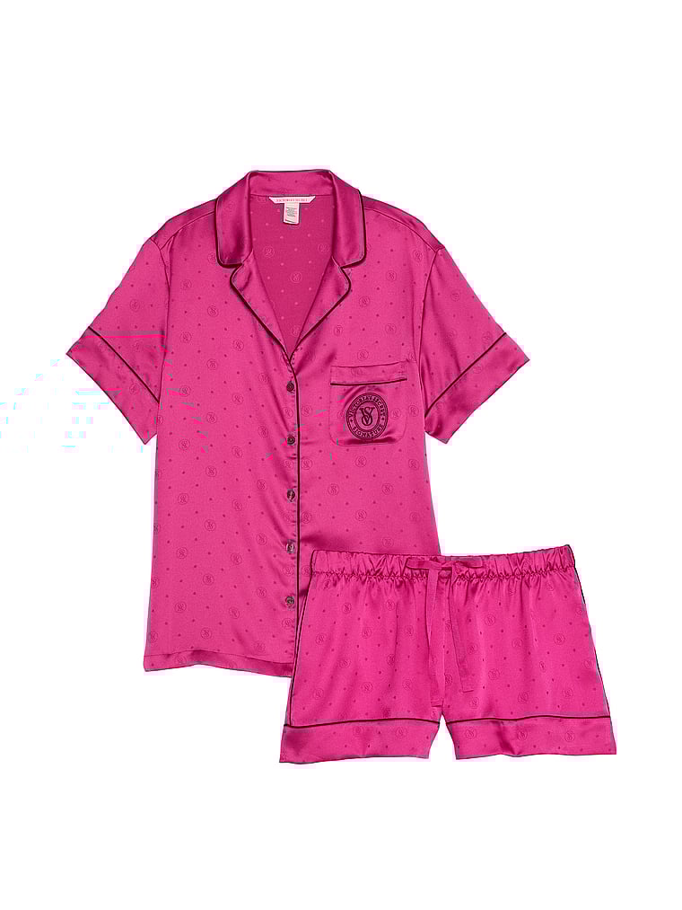 Satin Short Pajama Set image number null